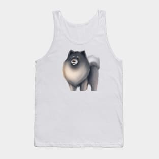 Cute Keeshond Drawing Tank Top